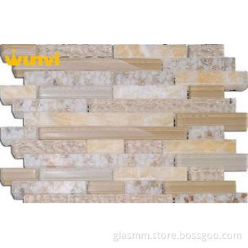 irregular Strip Water Proof SeaShell Mosaic Tile Mix Stone